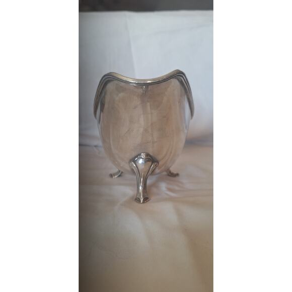 Vintage Silverplate Gravy Boat B.S.C.E.P N.S. 5433 Hallmarked Ornate Handle Feet - Picture 9 of 10